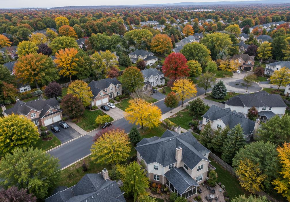 North Jersey neighborhood from above